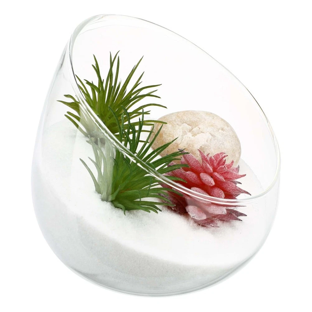 Florero Con Tapa Campana Para Micropaisajes - Terrario De Vidrio Transparente 17x12x12 Cm, DIY Decorativo
