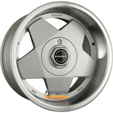 4x BORBET A Silver Polished 7x15 ET35 5x112 Alufelgen 15 Zoll