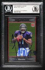 BAS 2007 Bowman Chrome Troy Smith #BC59 BGS Authentic Auto ow6