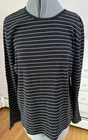 Lauren Ralph Lauren women XL cotton black & white stripes long sleeve top
