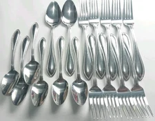 Pfaltzgraff American Bead Flatware Lot 14 Pc