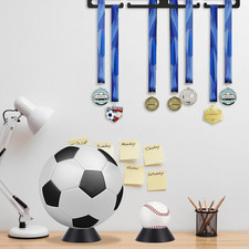 Ball Display Stands Holder - 10 Packs Plastic Sport Ball Holder Black Soccer ...