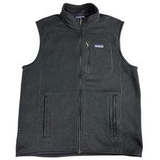 Patagonia Better Sweater Vest Mens Large Black Full Zip Fleece 25880