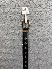 A New Day Belt Womens Medium Black Round Stretch Buckle Belt Wide