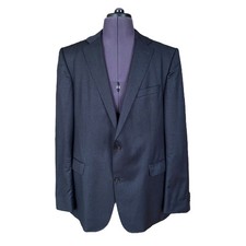 Eduard Dressler Suit Jacket Dark Grey Super 110s Wool Men's Size 110 UK46L
