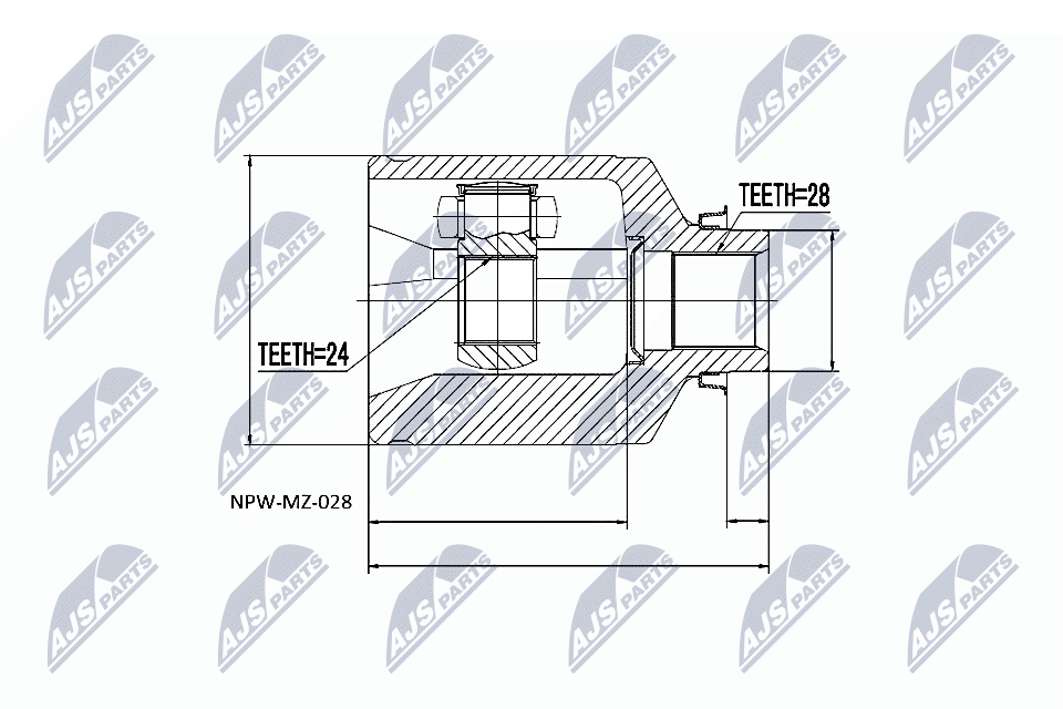 Fits NTY NPW-MZ-028 INNER CV JOINT ⭐UK Stock⭐ - Image 4