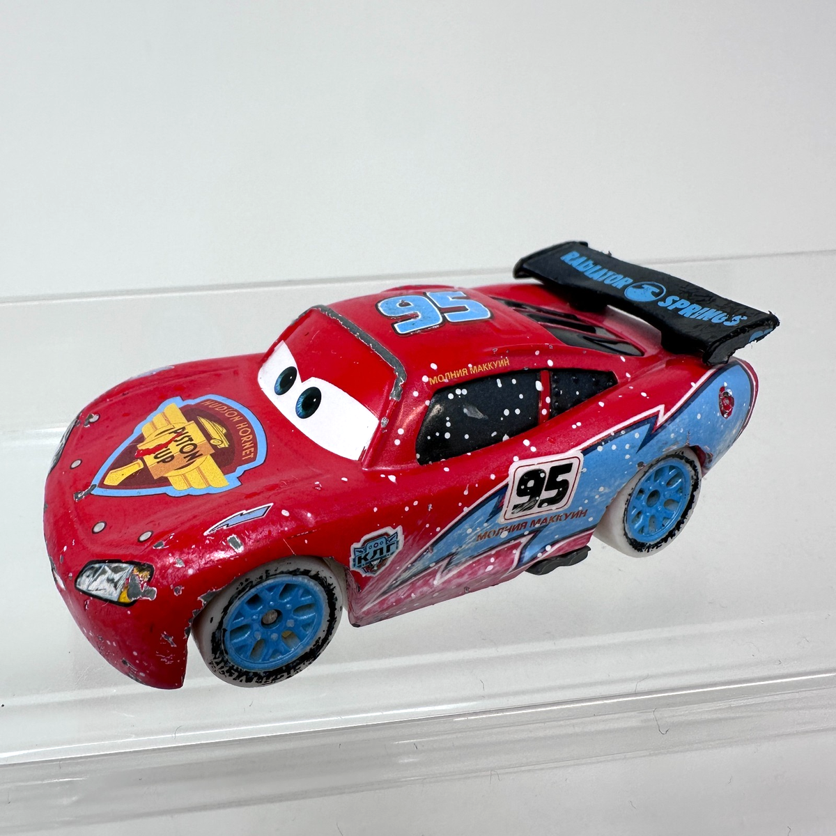 Disney Pixar Cars Ice Racers Lightning McQueen Figure Mattel Red