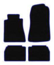 Velours-Fußmatten für Mercedes C 190 W201 1982-1993 Limousine 4tlg Schwarz/Blau Velours-Fußmatten für Mercedes C 190 W201 1982-1993 Limousine 4tlg Schwarz/Blau