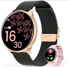Smartwatch Damen mit Telefonfunktion Armbanduhr für iPhone Samsung Huawei