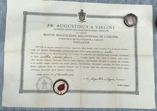 Reliqiue,Reliqiua, Relikwia, Reliqiuen , Beatae Magdalenae +Dokumenti Santino