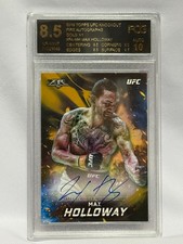 2019 Topps UFC Knockout Max Holloway Knockout Fire Auto GOLD 1/1 FCG Auto 10