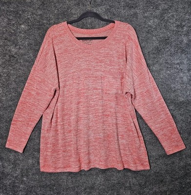 Torrid Sweater Womens 1X Light Red Tunic Super Soft Plush Slouchy