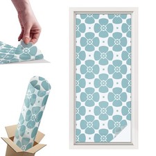 Frosted Glass Window Film Privacy Glass Film Floral Symmetry Geometry