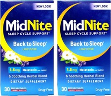 Midnite Sleep Aid for Occasional Sleeplessness, 30 Chewable Cherry Tablets Valu