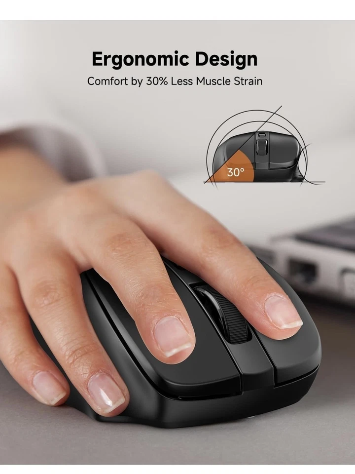 working wireless mouse, Battery Powered Ergonomic Design, 4000 DPI, Wireless - Image 3 of 4