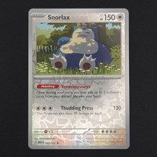 Pokemon TCG Card Snorlax 143/165 Scarlet & Violet 151 Reverse Holo - NM