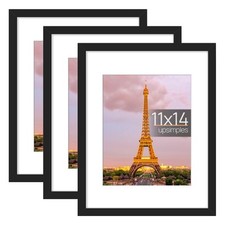 upsimples 11x14 Picture Frame Set of 3, Made of High Definition Glass for 8x10
