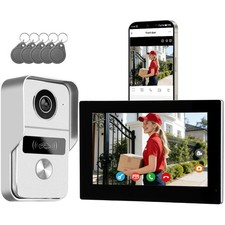 Video Türklingel Kamera 1080p Nachtsicht 2-Draht Gegensprechanlage Touchscreen