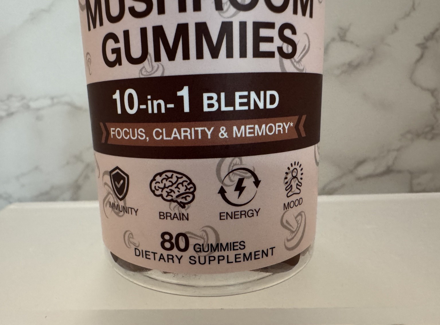 Mushroom Gummies for Adults  10-in-1  Mushroom Supplement, 80ct, New, Exp 07/27