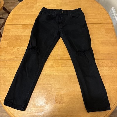 Original use 34 x 34 slim taper, black denim, distressed, Men s pant Size 34