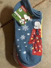 Peanuts New Set Of Socks 6 Pair Size 4-10