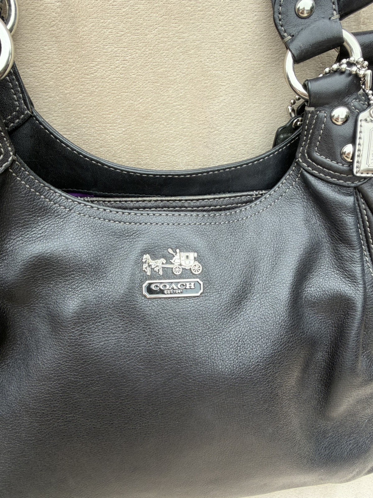 バッグ COACH Y2K Madison Maggie Shoulder Hobo Coach 14336 Madison Maggie Y2K Black Hobo ShoulderBag… - Gem