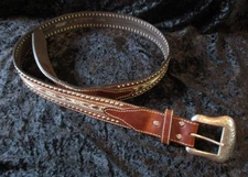 Nocona Belt Co. Genuine Studded Leather Ribbon Men's Belt Sz. 40 #N2475902