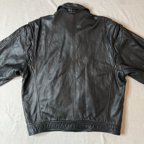 Vintage 90s Pepsi Jacket Men XL XLarge Black Leather Nothing Else Is A Pepsi - Picture 2 of 21