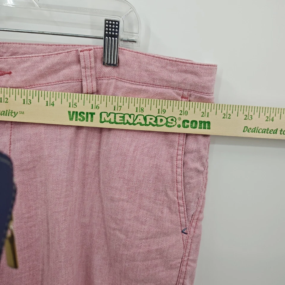 Pantalones Cortos Tommy Bahama Talla 42 Mezcla de Lino Rosa Claro Foto 3 de 4