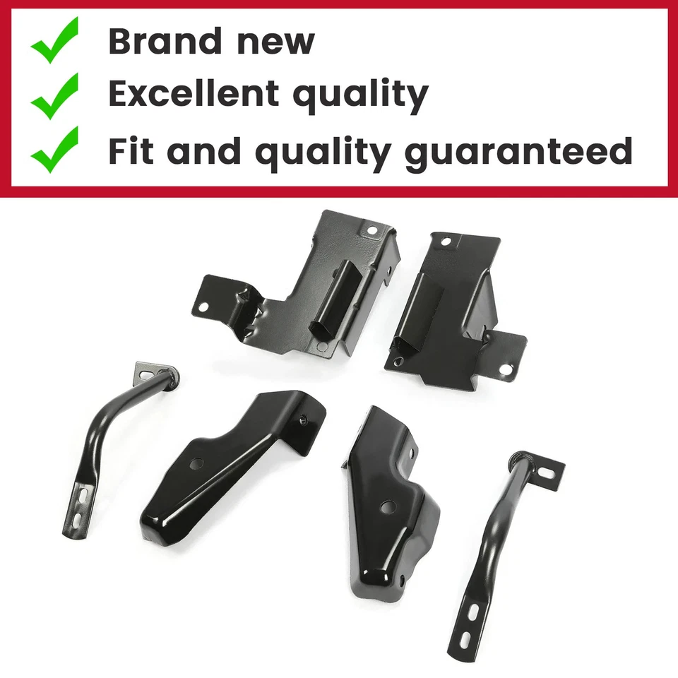 Bumper Bracket Set of 6 Front LH & RH For 2003-06 Chevrolet Silverado 1500 2500 Foto 4 de 4