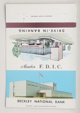 Matchcover USA Beckley National Bank West Virginia now JP Morgan Chase