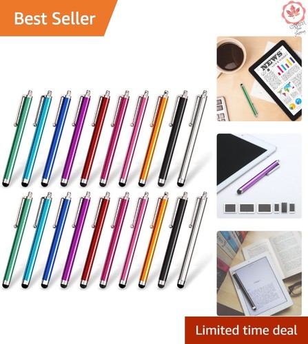 Universal Stylus Pens - Clip, 10 Colors - Scratch-Free, Increased Sensitivity - Picture 2 of 9