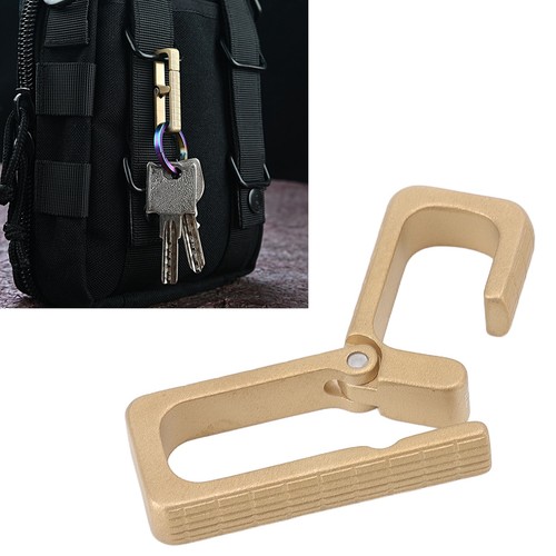 Brass Spring Snap Hook Rectangle Carabiner Clip For Backpack Buckle Keychain Key - Picture 8 of 23