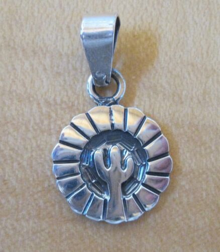Mexican Sterling Silver Pendant/Necklace with Cactus Design - 第 1/3 張圖片