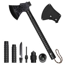 18" TACTICAL SURVIVAL TOMAHAWK THROWING AXE BATTLE HATCHET HUNTING KNIFE CAMPING