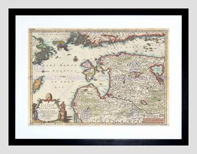 TRAVEL MAP LIVONIA COURLAND FINLAND ESTONIA LATVIA HISTORICAL PRINT B12X11303