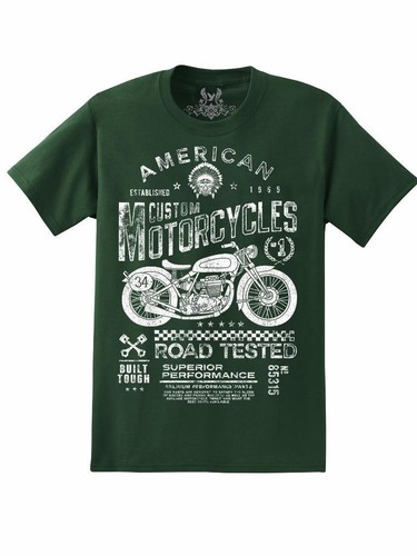 Nw Men's Printed American Custom Motorcycle Rider Hipster Funny Graphic T-Shirt - Picture 19 of 20