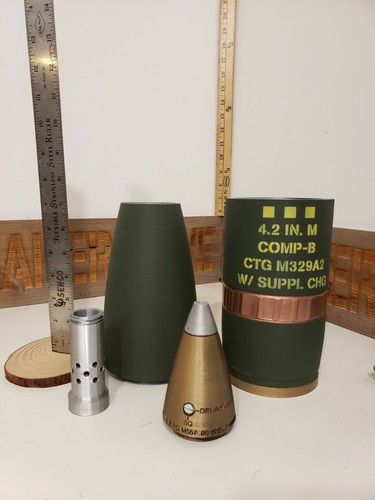 3D Printed M329A2 4.2 Inch Mortar Replica Cosplay Re-enacting FAKE ALL PLASTIC - Picture 8 of 13