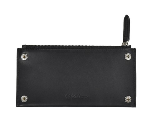 Billetera plegable Ralph Lauren etiqueta púrpura cuero negro RL nueva $395 - Imagen 4 de 4