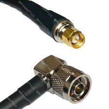 RFC400 SMA MALE to N MALE ANGLE Coaxial RF Cable USA-Ship Lot
