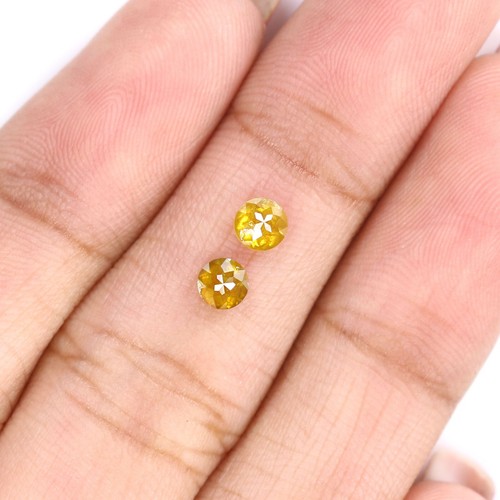 Natural Loose Rose Cut shape Coffee Yellow Color Diamond 0.48 CT 3.60 MM N6520 - Picture 3 of 8