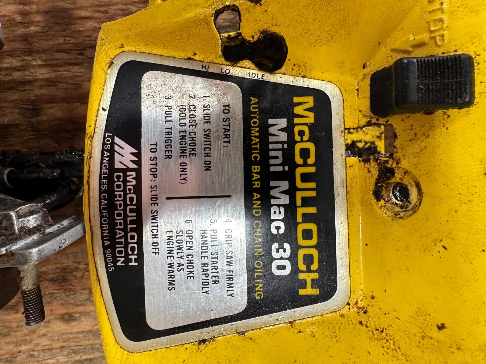 vintage mcculloch chainsaw parts mini Mac 30 eBay