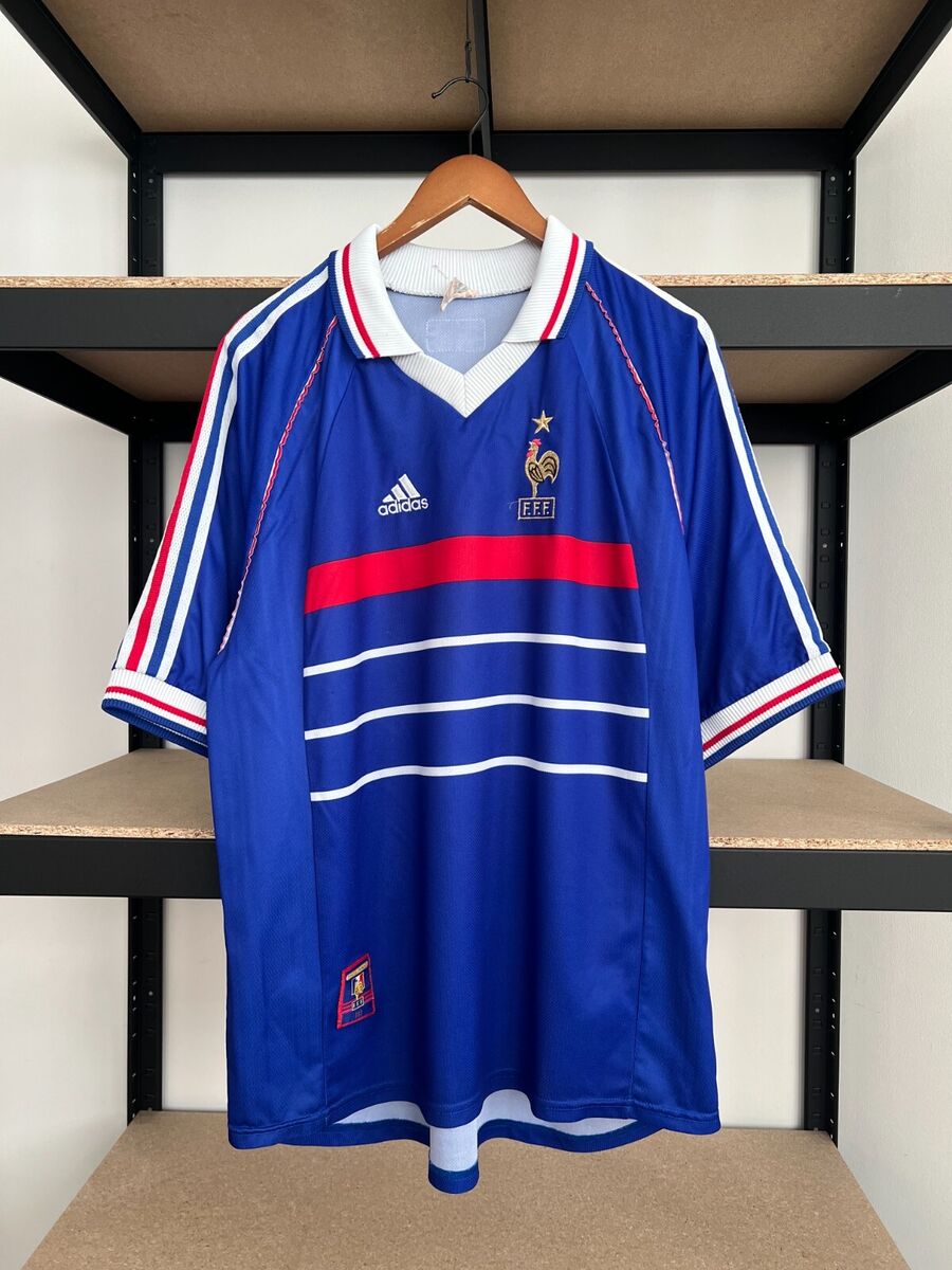 Adidas France National Team 1998 1999 2000 Home Soccer Adidas France National Team 1998 1999 2000 Home Soccer