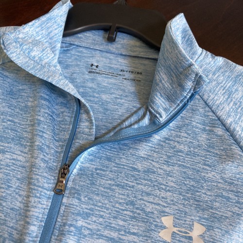 Under Armour Women’s Heat Gear 1/2 Zip Loose Fit L/S Shirt Blue XL NWOT - Picture 16 of 18