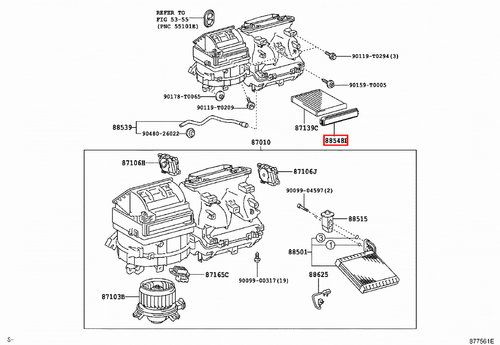 Genuine Hilux TGN10 KUN36 KUN35 KUN26 KUN25 AC A/C Pollen Cabin Air Filter Door - Picture 18 of 20
