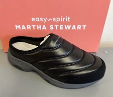 Easy Spirit Martha’s Stewart Women’s Black Clog 7.5 Wide US 