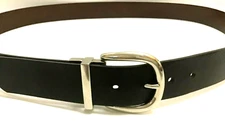 Mens Heavy Duty Leather Reversible Belt Black to Brown You Cut to Size