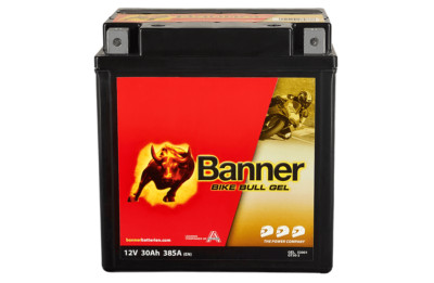 Motorradbatterie 30Ah Banner Bike Bull GEL 53001 12V 385A GT30-3 Gelbatterie