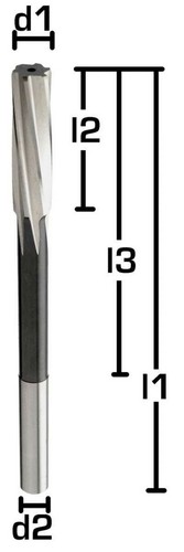 HSSE Maschinenreibahlen H7 Tol. Form D DIN212 1,5 - 20 mm spiralgenutet Reibahle - Bild 2 von 4