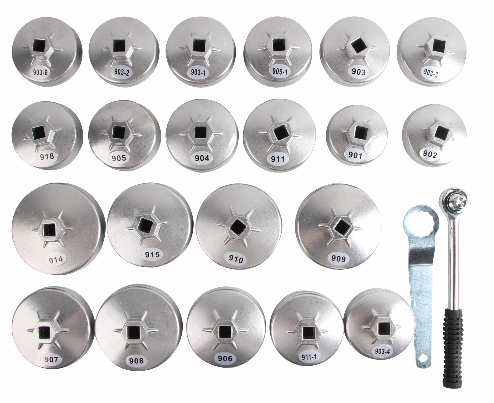 Sourcing Map Ölfilterschlüssel Set 73mm - 14 Flöten Metall Filterwerkzeug